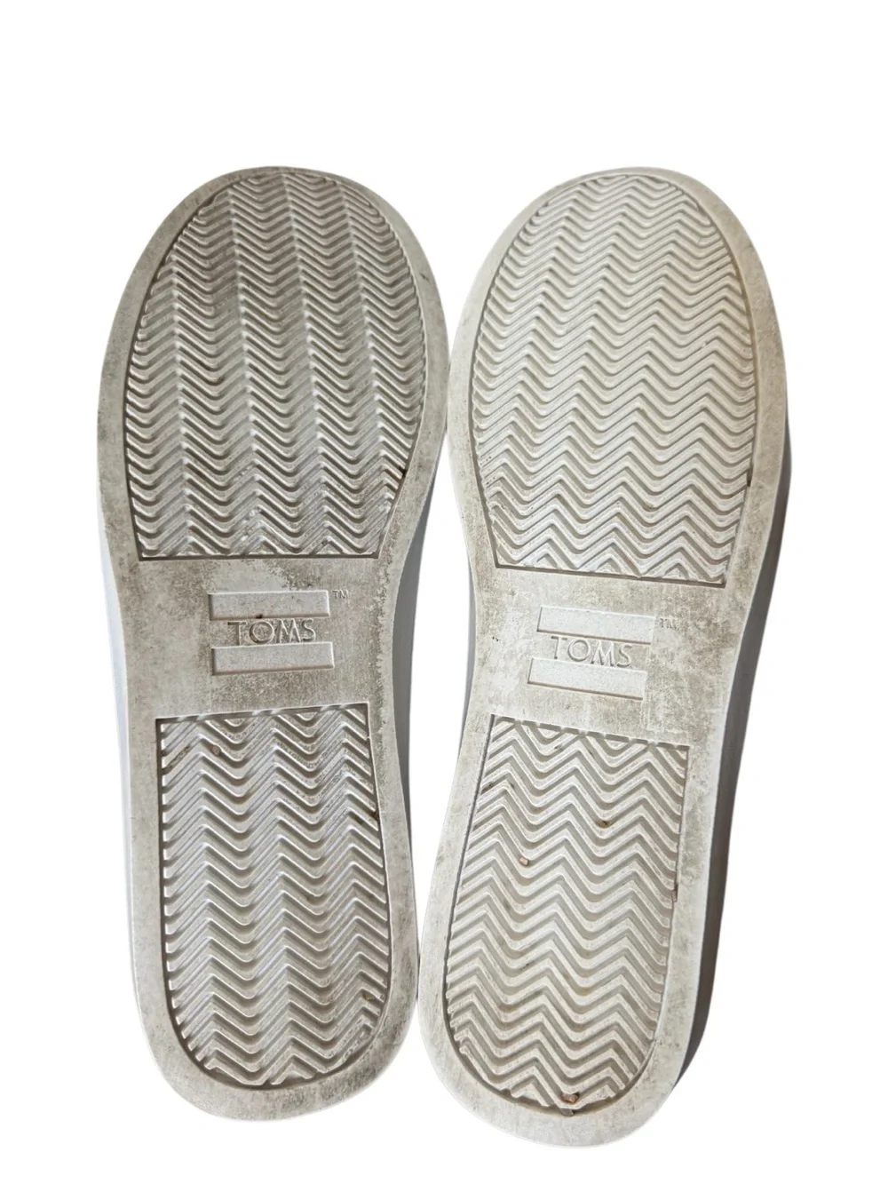 Toms Women’s Chambray Slip-On Loafers in Navy and White-Size 10